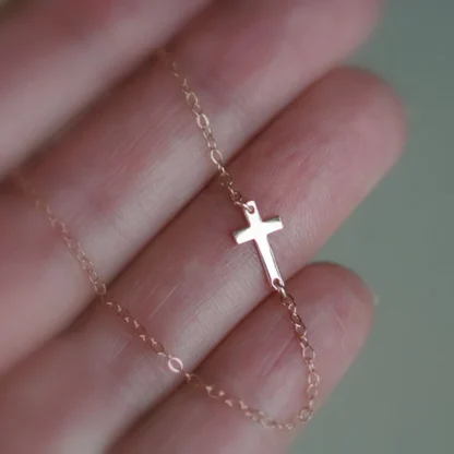Cute Minimalist Cross Necklace - Image 4