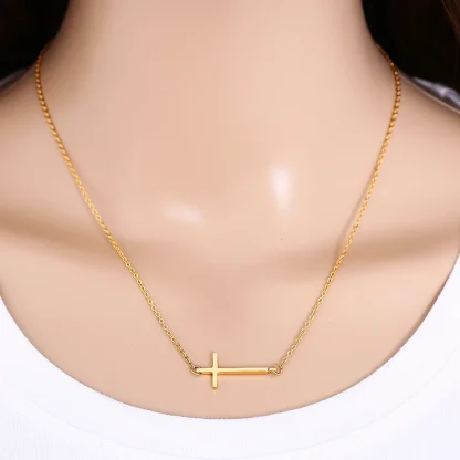Minimalist Chain Cross Necklace