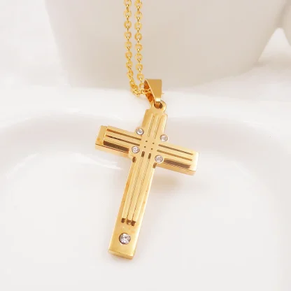 Gold Color Cross Necklaces