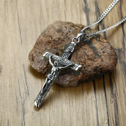 Large Pendant Cross Necklace - Image 4