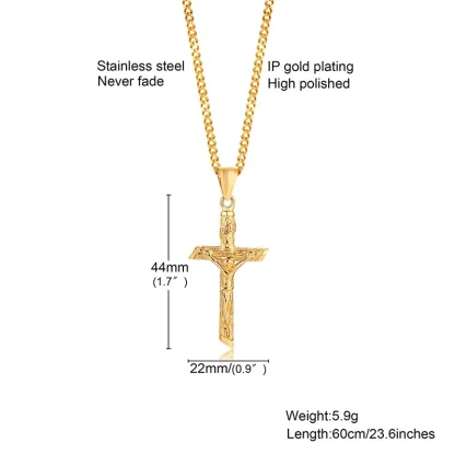 Large Pendant Cross Necklace - Image 5