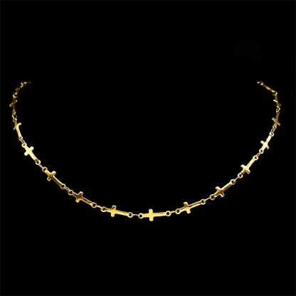 Trendy Link Cross Necklace