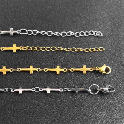 Trendy Link Cross Necklace - Image 4