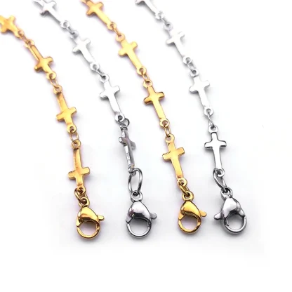 Trendy Link Cross Necklace - Image 6