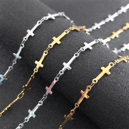Trendy Link Cross Necklace - Image 3