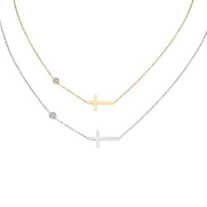 Minimalist Chic Cross Necklace - Image 6