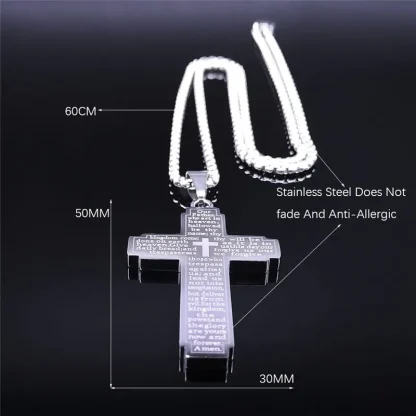 Bible Verse Cross Necklace - Image 7