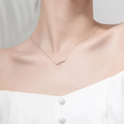 Sideways Luxury Cross Necklace - Image 4