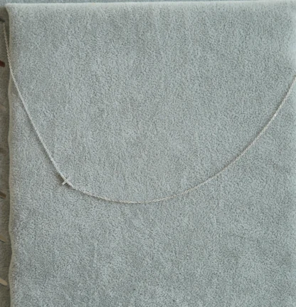Bling Sideways Cross Necklace - Image 2
