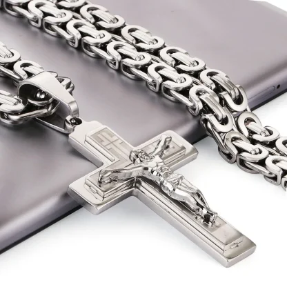 Shiny Crucifix Cross Necklace - Image 5