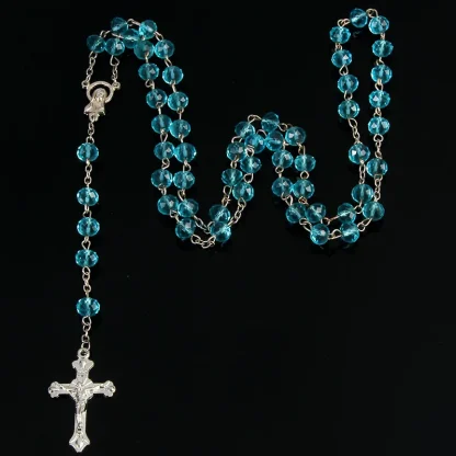 Colorful Chain Cross Necklace - Image 4