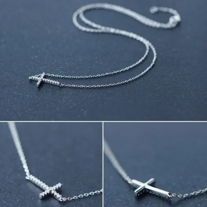 Sideways Luxury Cross Necklace - Image 7