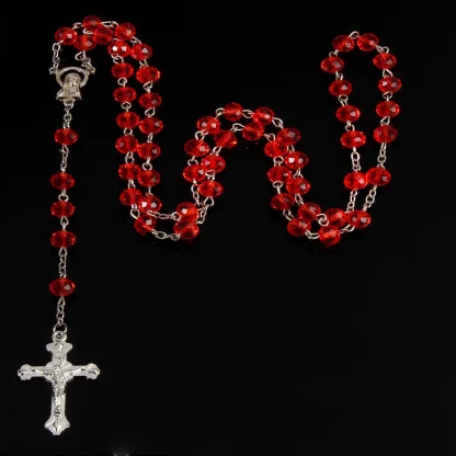 Colorful Chain Cross Necklace - Image 2