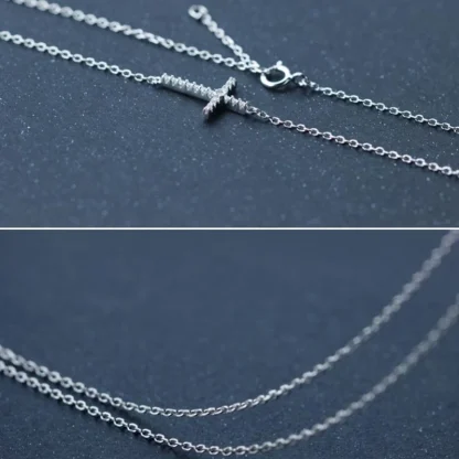 Sideways Luxury Cross Necklace - Image 6