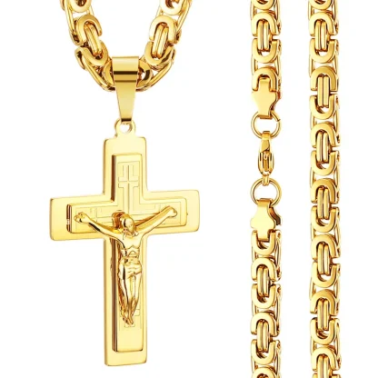 Shiny Crucifix Cross Necklace - Image 6
