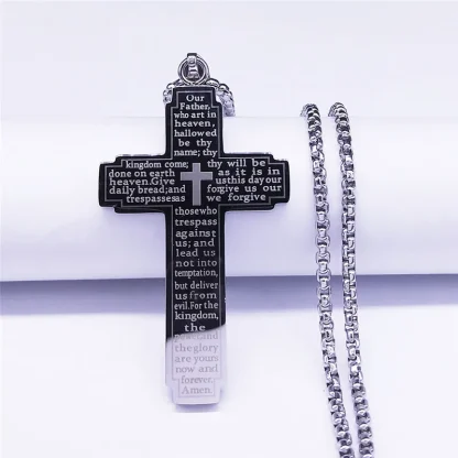 Bible Verse Cross Necklace
