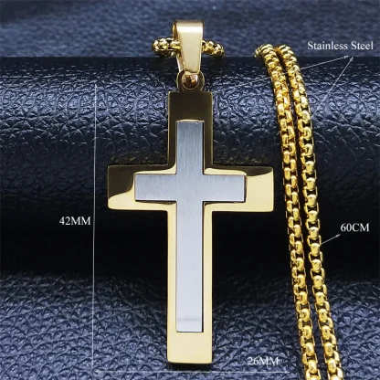 Religious Pendant Cross Necklace - Image 5