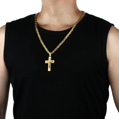 Shiny Crucifix Cross Necklace - Image 2