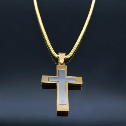 Religious Pendant Cross Necklace - Image 3