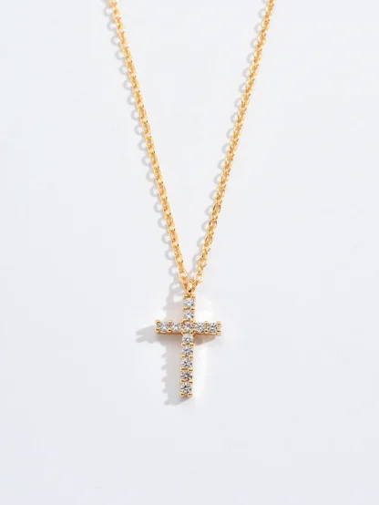 Mini Pendant Cross Necklace - Image 3
