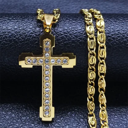Luxury Bling Cross Necklace
