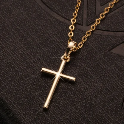 Shiny Simple Cross Necklace