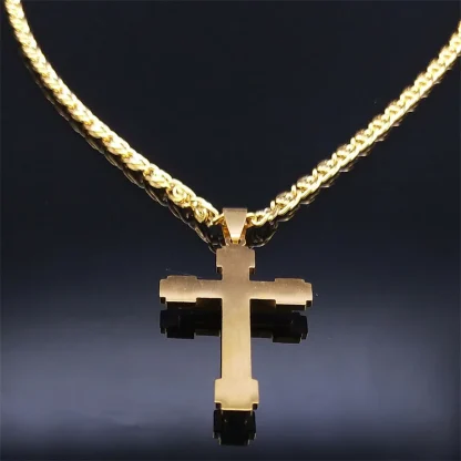 Luxury Bling Cross Necklace - Image 3