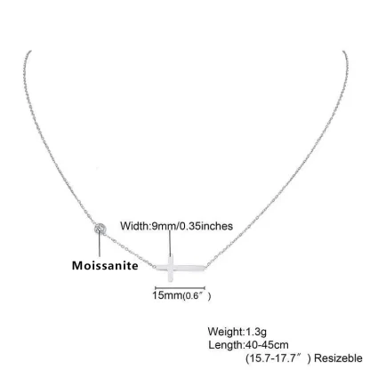 Minimalist Thin Cross Necklace - Image 5
