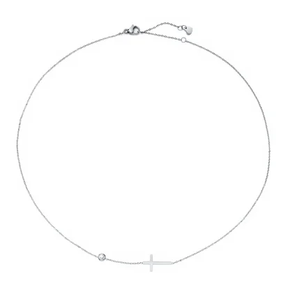 Minimalist Chic Cross Necklace - Image 4