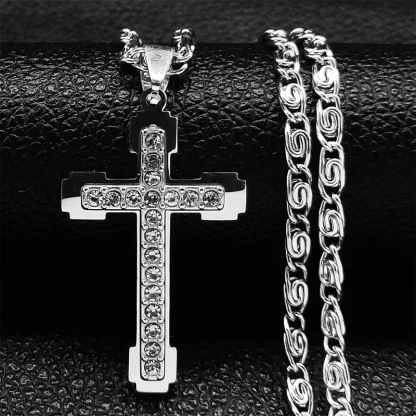 Luxury Bling Cross Necklace - Image 2