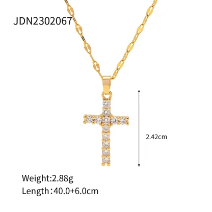Elegant Bling Cross Necklace - Image 7