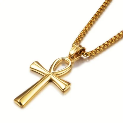 Creative Shiny Cross Necklace - Image 3
