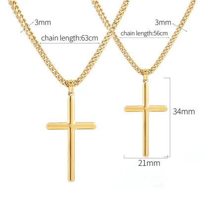 Chain Shiny Cross Necklace - Image 7