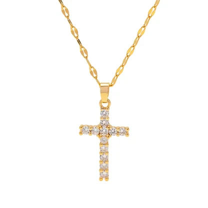 Elegant Bling Cross Necklace - Image 4