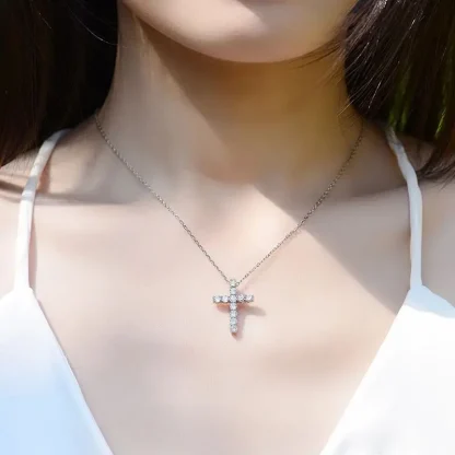 Luxury Shiny Cross Necklace - Image 2