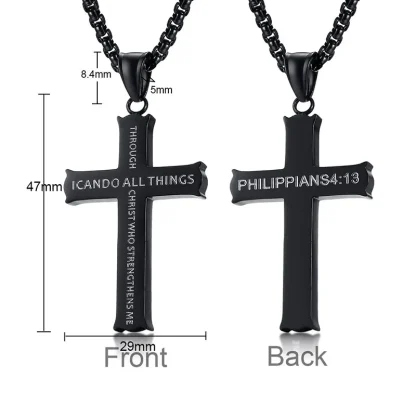 Chain Religious Cross Necklace - Image 5