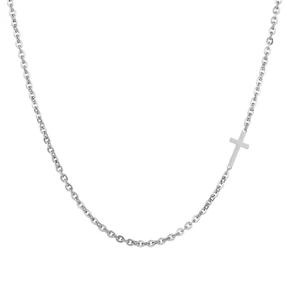 Thin Choker Cross Necklace - Image 5