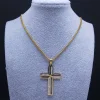 Hollow Bling Cross Necklace - Image 3