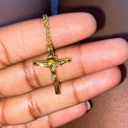 Religious Chain Cross Necklace - Image 3