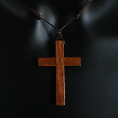Simple Wooden Cross Necklaces