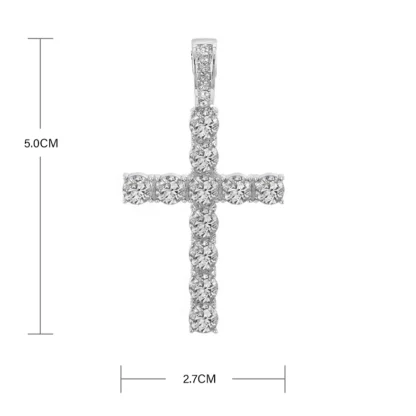 Iced Out Bling Cross Necklace - Image 10