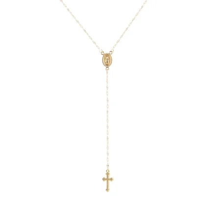Elegant Rosary Cross Necklace - Image 3