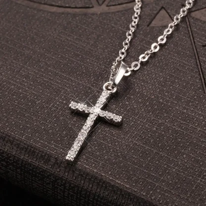 Sparkly Religious Cross Necklace