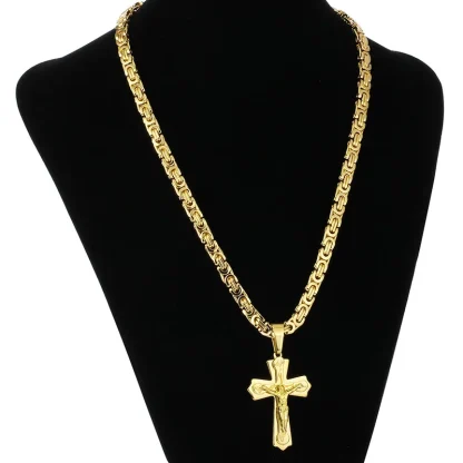 Crucifix Luxury Chain Cross Necklace - Image 2