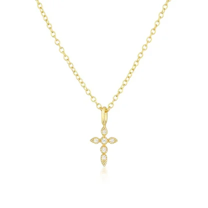 Minimalist Small Cross Necklace - Image 8