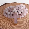 Round Beaded Cross Necklace - Image 8