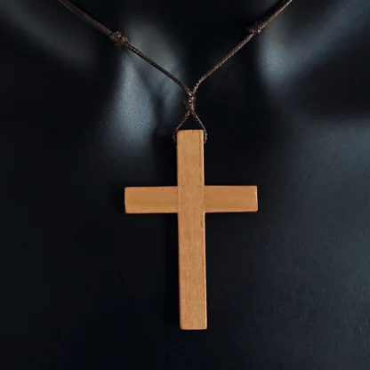 Simple Wooden Cross Necklaces - Image 6
