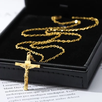 Religious Chain Cross Necklace - Image 4