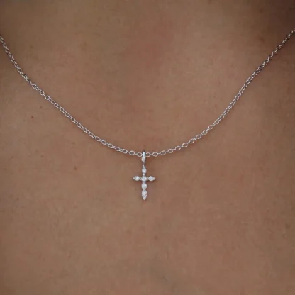 Minimalist Small Cross Necklace - Image 6
