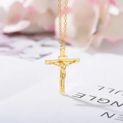 Religious Chain Cross Necklace - Image 2